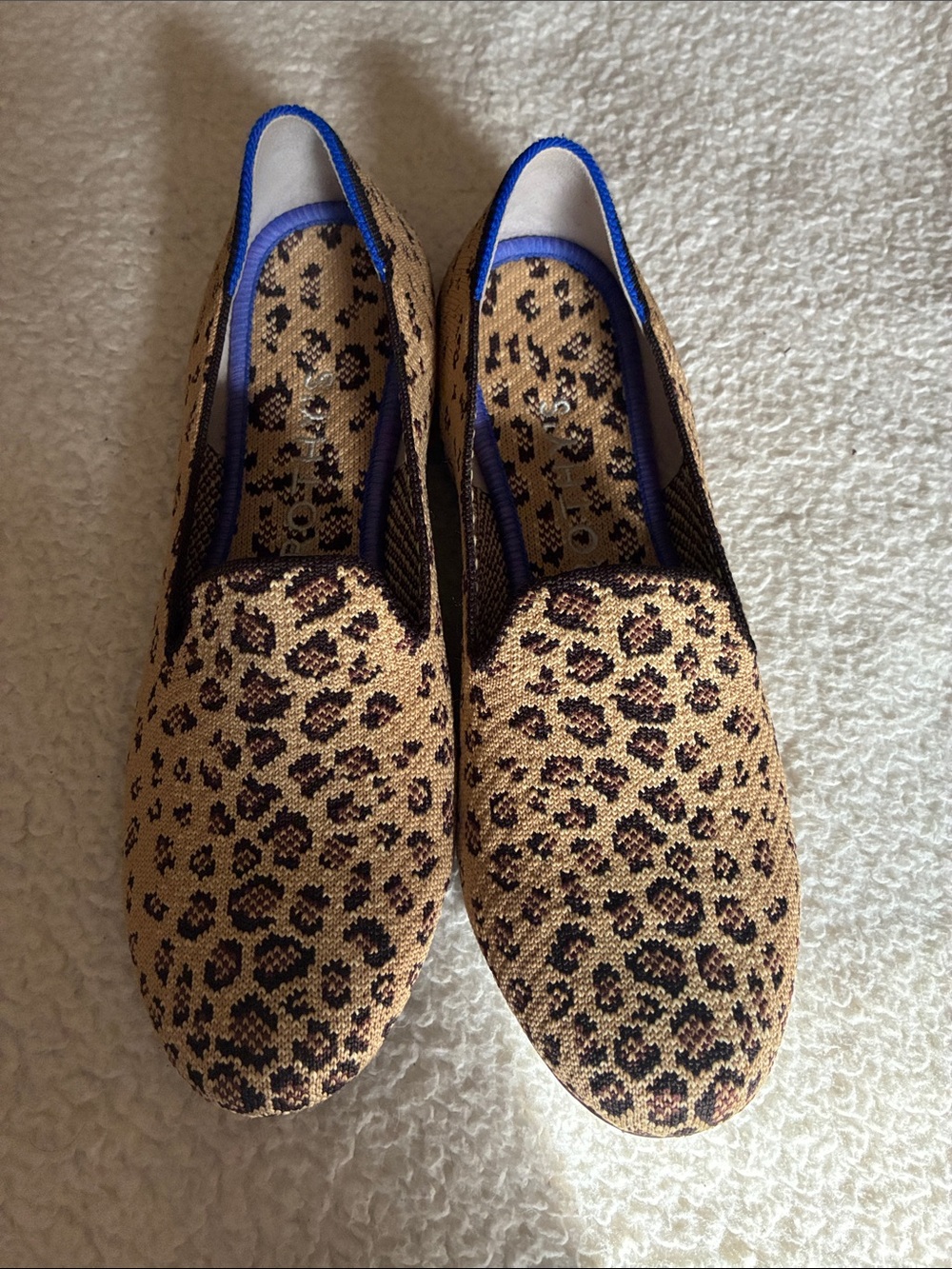 Rothy’s Leopard Print Slip-On Loafers in Brown